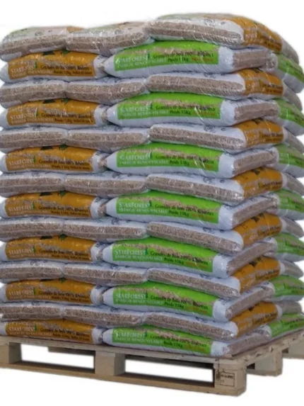 70 Sacs Granulés de Bois Starforest – Palette de 70 Sacs de 15 kg